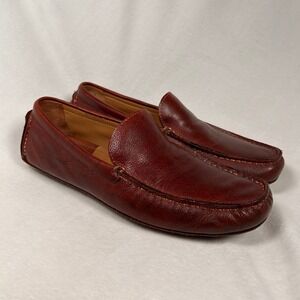 Johnston & Murphy Driving Loafers Mens 9M Mahogany Brown Leather J&M Flex